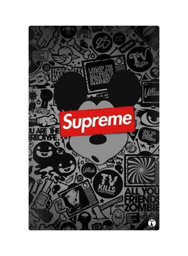 Printed Fridge Magnet Black/White/Red 8.5x0.4x5.5cm