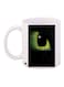 Eyeball Printed Coffee Mug White/Black/Green 11ounce