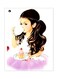 Themed Metallic Plate Brown/Purple/White 20x15cm