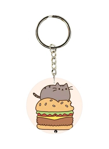 Cat Printed Keychain