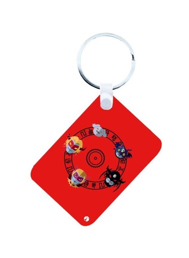 Anime Digimon Printed Keychain Red/Black/Yellow