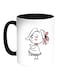 Cartoon Drawings Rabbits Printed Coffee Mug White Black