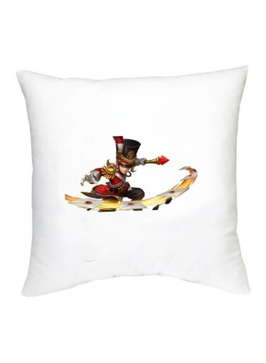 Mobile Legends Character Printed Cushion White/Brown/Red 16x16inch