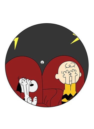 Snoopy Printed Fridge Magnet Round Multicolour
