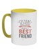 Sisters Are The Perfect Best Friend Printed Coffee Mug Yellow/White/Black 325ml