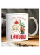 1pc Labubu Merry Christmas Ceramic Mug, 11oz Double-Sided Cartoon Design Coffee Cup, Novelty Drinkware for All Seasons WHITE