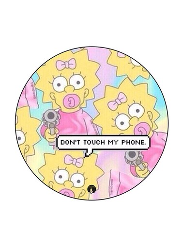 Simpsons Printed Fridge Magnet Round Multicolour