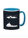 Moon And Stars Printed Coffee Mug Black/Blue 11ounce