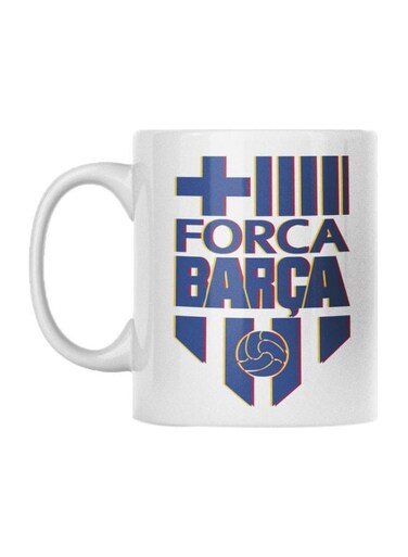 Ceramic Printed Mug White/Blue