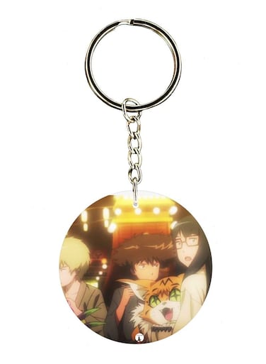 Anime Digimon Double Side Printed Keychain