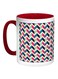 Motifs Printed Coffee Mug Red/Blue/Beige