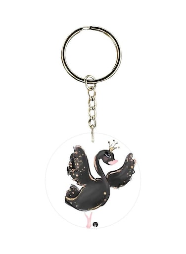 Swan Printed Keychain