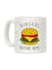 Burgers Before Boys Printed Coffee Mug White