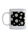 Flowers Printed Mug White/Black/Yellow