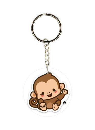 Monkey Printed Keychain