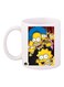 The Simpsons Printed Mug White/Yellow/Black Standard Size