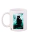 Hooded Figure Printed Coffee Mug White/Blue/Black