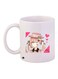 Cartoon Girl Printed Coffee Mug White/Pink/Brown