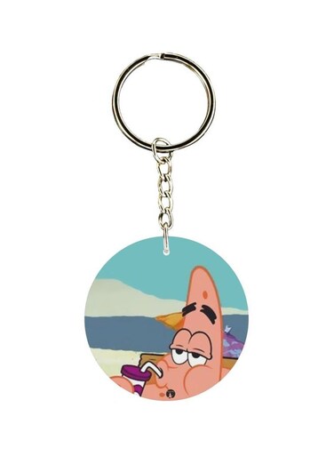 Patrick Star Themed Keychain