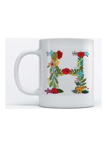 Mug Alphabet H for Coffee and Tea White 350ml