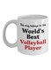 World's Best Volleyball Player Printed Coffee Mug White/Black/Red 8x9.5x8cm