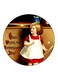 Vintage Art Printed Fridge Magnet Multicolour