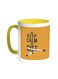 Keep Calm And Diet Printed Coffee Mug Yellow/White 11ounce