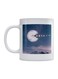 Pacman Printed Mug White/Blue/Yellow