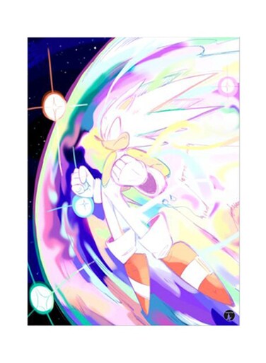 Video Game Sonic Metal Plate Poster Multicolor 15x20centimeter