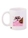 Cartoon Printed Coffee Mug White/Pink/Brown 11ounce