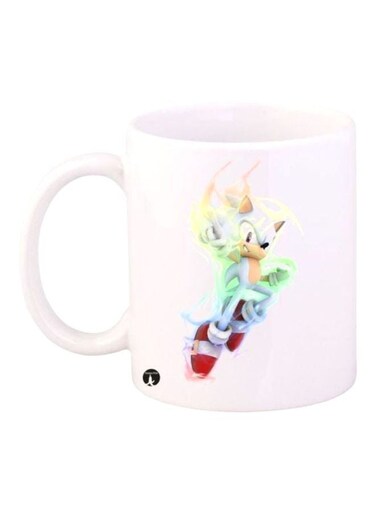 Sonic Character Printed Coffee Mug White/Red/Green