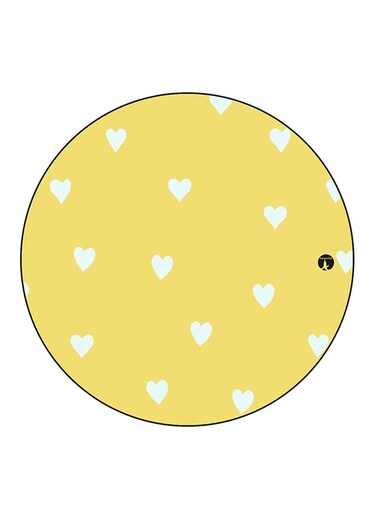 Hearts Printed Fridge Magnet Round Multicolour