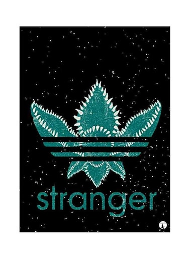 Stranger Things Metal Plate Poster Black/Green 15 x 20cm
