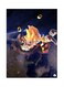 Sonic Metal Plate Poster Blue/Yellow/Brown 15x20cm