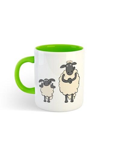 Eid Al-Adha Sheep Printed Mug White/Green