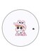 Cartoon Printed Fridge Magnet White/Pink/Beige 5.5cm