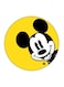 Mickey Mouse Printed Fridge Magnet Black/White/Yellow 5.5 x 5.5cm