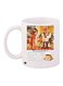 Cartoon Printed Coffee Mug White/Red/Beige 11ounce