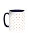 Motifs Of Small And Large Stars Printed Coffee Mug Blue White 11 ounce