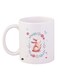 Rabbit Printed Coffee Mug White/Brown/Green 11ounce