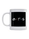 BTS Squad`s Logo Printed Ceramic Mug White/Black/Blue 350ml