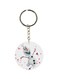 Double Sided Snowman Cartoon Printed Keychain