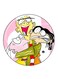 Ed, Edd N Eddy Printed Fridge Magnet Round Multicolour