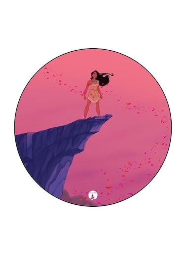 Girl Printed Fridge Magnet Multicolour 5.5 x 5.5cm