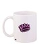 Crown Printed Coffee Mug White/Purple 11ounce