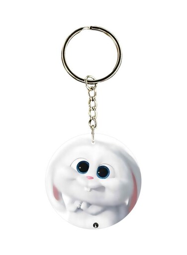 Double Sided Snowball Printed Keychain