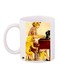 Woman Printed Coffee Mug White/Yellow/Brown 11ounce