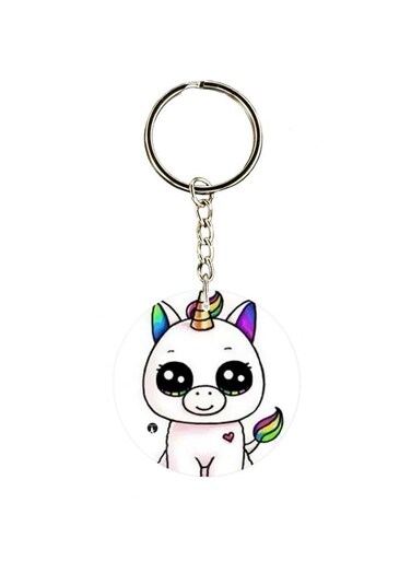 Cartoon Themed Single Sided Keychain