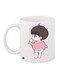 Cartoon Printed Coffee Mug White/Black/Pink 11ounce
