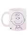 Cartoon Printed Coffee Mug White/Black 11ounce